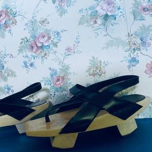 Rare Vintage John Fluevog Chop Suey -90s Wok n' Roll Chop Suey Geta Clog Sandals